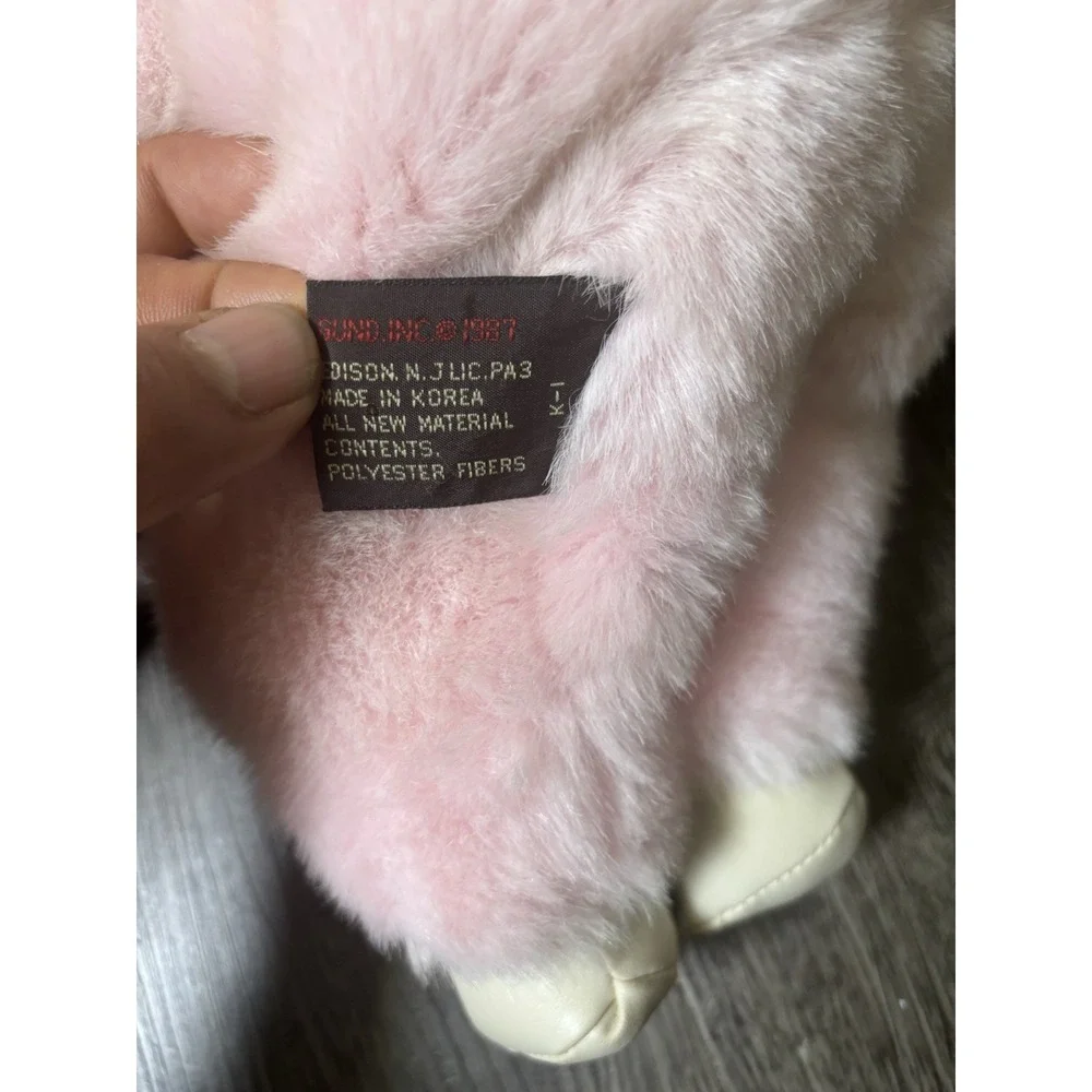 Vintage GUND 1987 Pink Pig Plush Collector's Classic Hand Puppet / Stuffed To